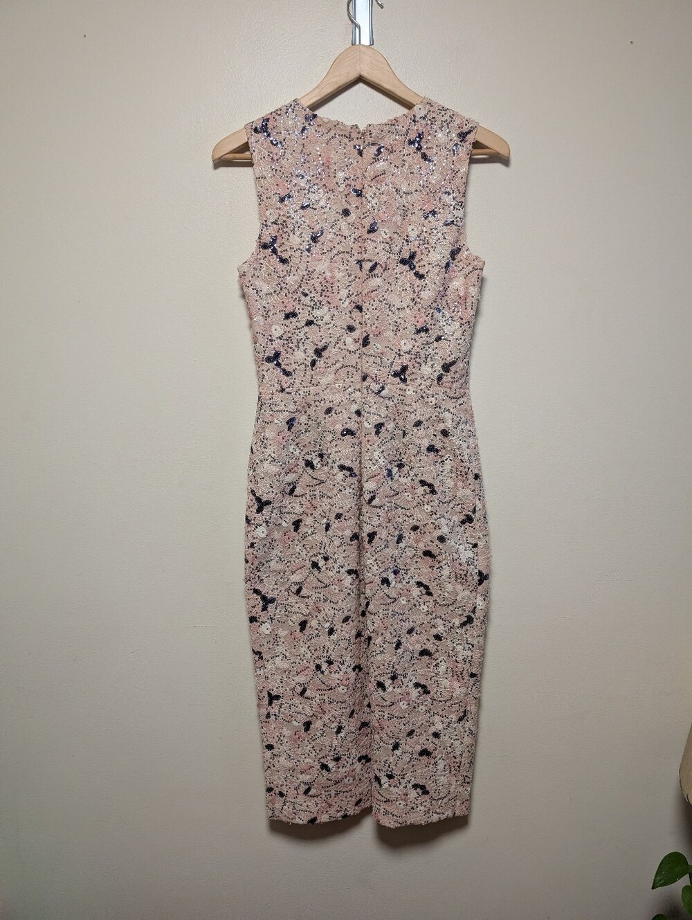 Dress the Population Colette Sequin Lace Sheath Dress Small - Picture 7 of 8